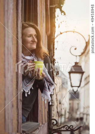 girl and coffee 49458948