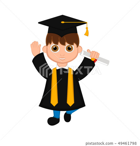 Cute graduated boy image 49461798