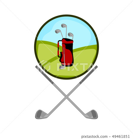Isolated golf shield emblem 49461851
