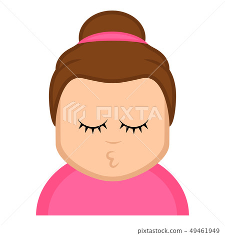 Isolated woman sending kiss Isolated woman sending kiss 49461949