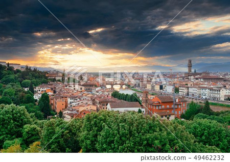Florence skyline sunset Florence skyline sunset 49462232