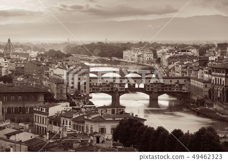 Florence skyline bw Florence skyline bw 49462323