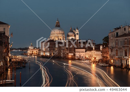 Venice Grand Canal night 49463044