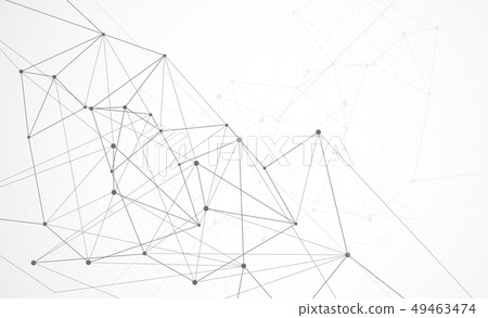Abstract connecting dots and lines with geometric - Stock Illustration ...
