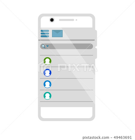 Isolated email mobile app Isolated email mobile app 49463691