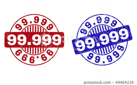 Grunge 99.999 Scratched Round Stamp Seals Grunge 99.999 Scratched Round Stamp Seals 49464226