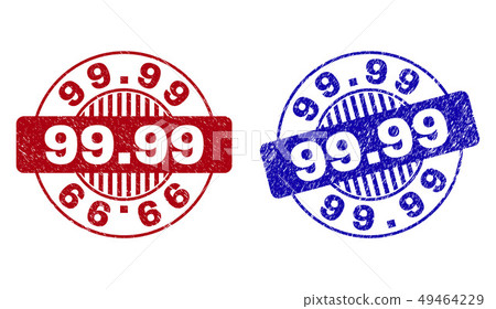 Grunge 99.99 Textured Round Stamp Seals Grunge 99.99 Textured Round Stamp Seals 49464229