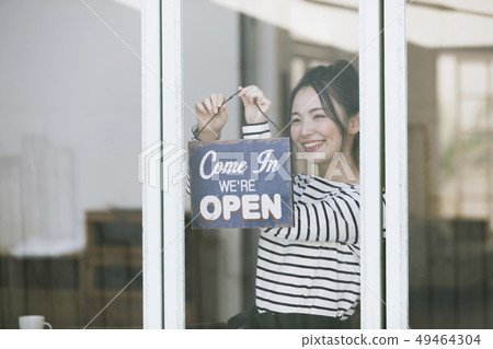 Female cafe work Female cafe work 49464304