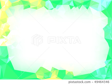 Green polygon vector frame background material 49464346