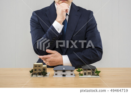 Architectural model and businessman Architectural model and businessman 49464719