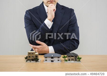 建築模型和商人 49464720