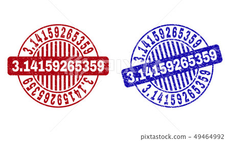 Grunge 3 Textured Round Stamps Stock Illustration