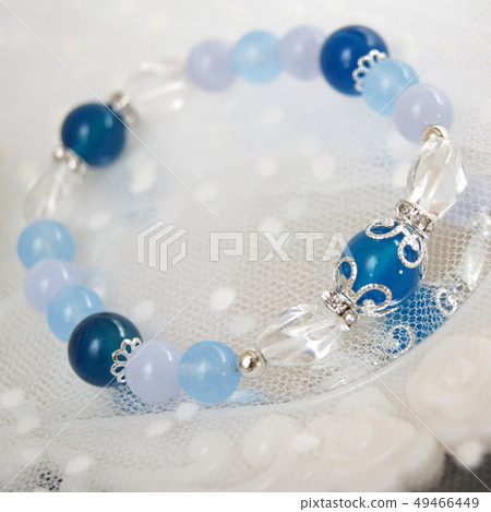 Blue Agate Stone Bracelet Blue Agate Stone Bracelet 49466449