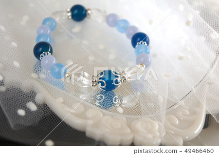 Blue Agate Stone Bracelet Blue Agate Stone Bracelet 49466460