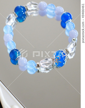 Blue Agate Stone Bracelet Blue Agate Stone Bracelet 49466461