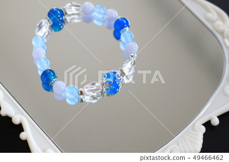 Blue Agate Stone Bracelet Blue Agate Stone Bracelet 49466462