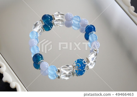 Blue Agate Stone Bracelet Blue Agate Stone Bracelet 49466463