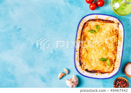 Traditional italian lasagna with vegetables, 49467442