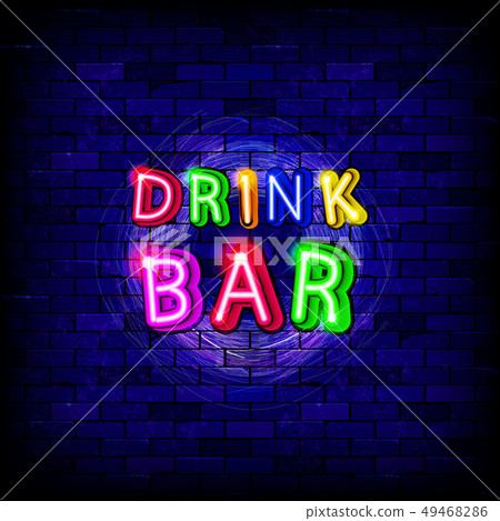 illustration Colorful neon lamps for bars 49468286
