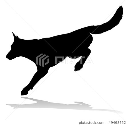 Dog Silhouette Pet Animal 49468532