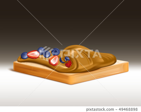 Sandwich with peanut butter 3d realistic vector Sandwich with peanut butter 3d realistic vector 49468898