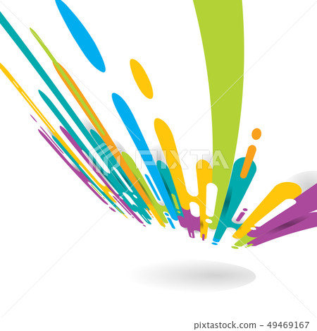 Abstract bright color rounded shapes lines Abstract bright color rounded shapes lines 49469167