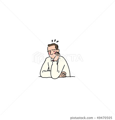 Concerned office worker - Stock Illustration [49470505] - PIXTA