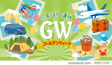 Golden week 10 consecutive holidays design Golden week 10 consecutive holidays design 49471729