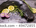 Cooking catfish with spices and rosemary 49472855