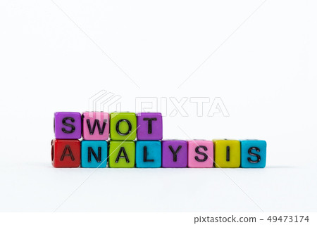 SWOT ANALYSIS text made from colorful beads or 49473174