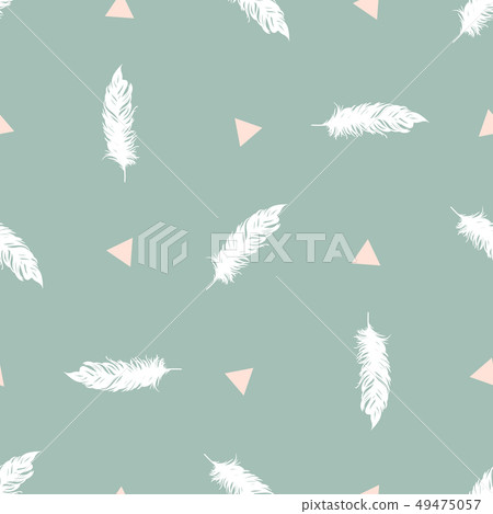 Feather seamless pattern. Feather seamless pattern. 49475057