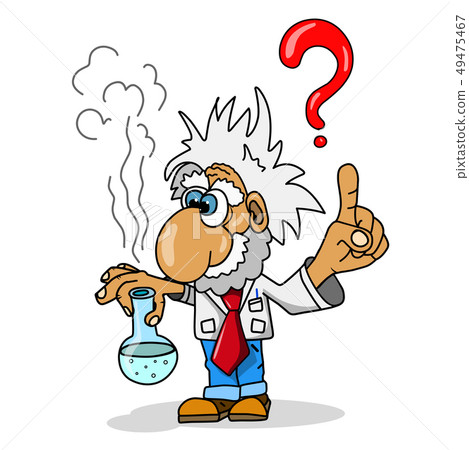 Stock Illustration Fascinated Scientist with Test Stock Illustration Fascinated Scientist with Test 49475467