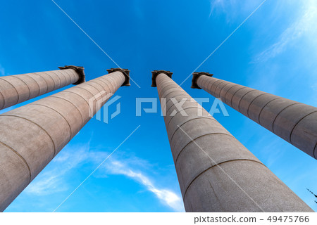 Four columns with Ionic capitals - Barcelona Spain 49475766