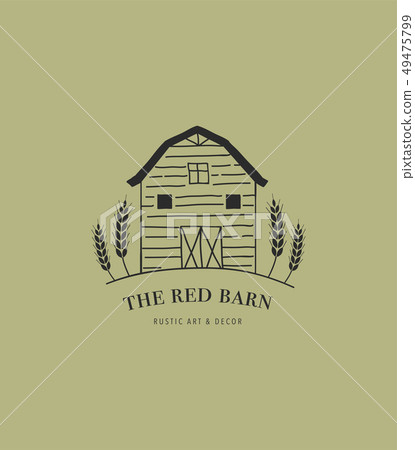 Hand drawn home, farm and barn logo, icon. Hand drawn home, farm and barn logo, icon. 49475799