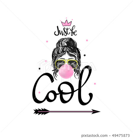 slogan with girl in sunglasses slogan with girl in sunglasses 49475873