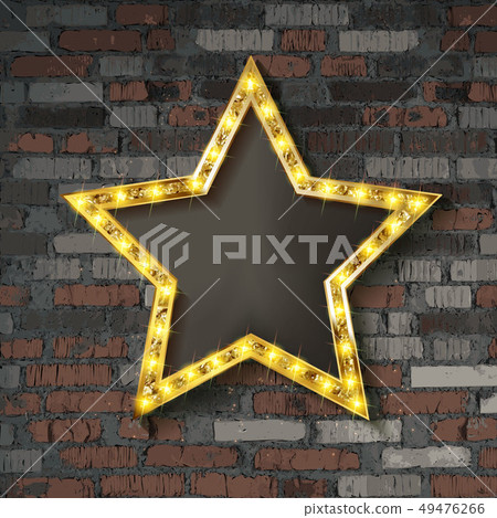 Star with light bulbs Star with light bulbs 49476266