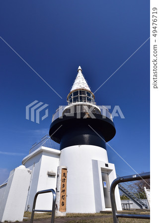 Photographed with a clear sky the Motatada lighthouse, Hokkaido's secluded town, at the height of Japan's highest sea level Photographed with a clear sky the Motatada lighthouse, Hokkaido's secluded town, at the height of Japan's highest sea level 49476719