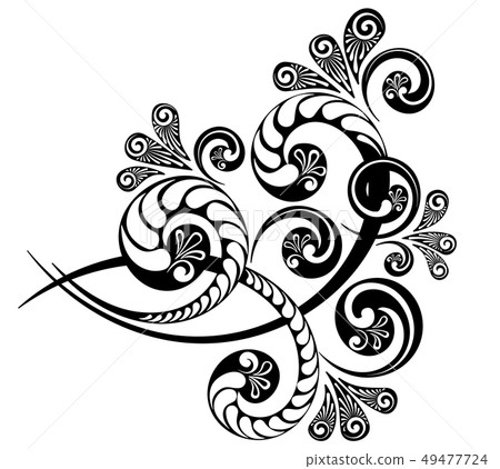 Floral branching ornament 49477724