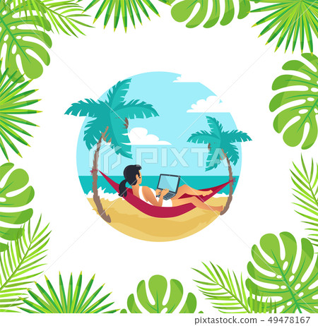 Distant Work Online, Lady in Hammock Freelance 49478167