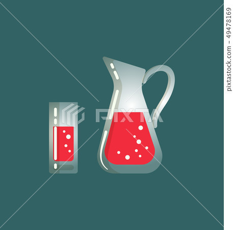 Sweet Colored Water in Glass Jar Container Icon Sweet Colored Water in Glass Jar Container Icon 49478169