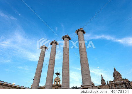 Four columns with Ionic capitals - Barcelona Spain 49478504