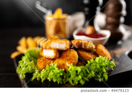 Crispy chicken nuggets Crispy chicken nuggets 49479123