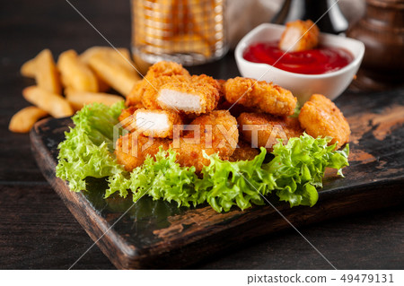 Crispy chicken nuggets Crispy chicken nuggets 49479131