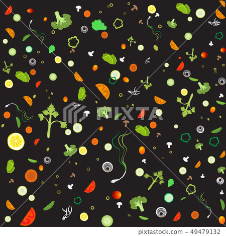 Vegetable pattern for web and print decoration Vegetable pattern for web and print decoration 49479132