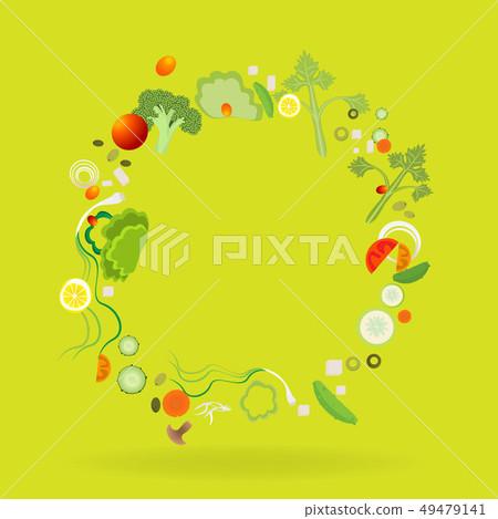 Vegetable pattern frame for web and print Vegetable pattern frame for web and print 49479141