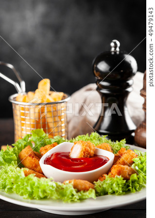 Crispy chicken nuggets Crispy chicken nuggets 49479143