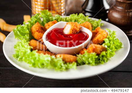 Crispy chicken nuggets Crispy chicken nuggets 49479147