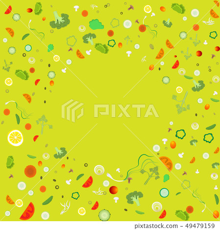 Vegetable pattern frame for web and print Vegetable pattern frame for web and print 49479159