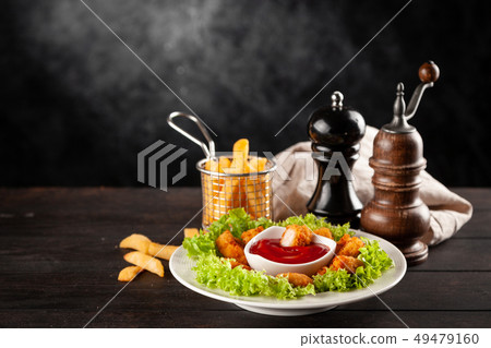 Crispy chicken nuggets Crispy chicken nuggets 49479160