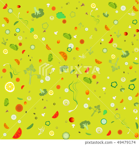 Vegetable pattern for web and print decoration 49479174